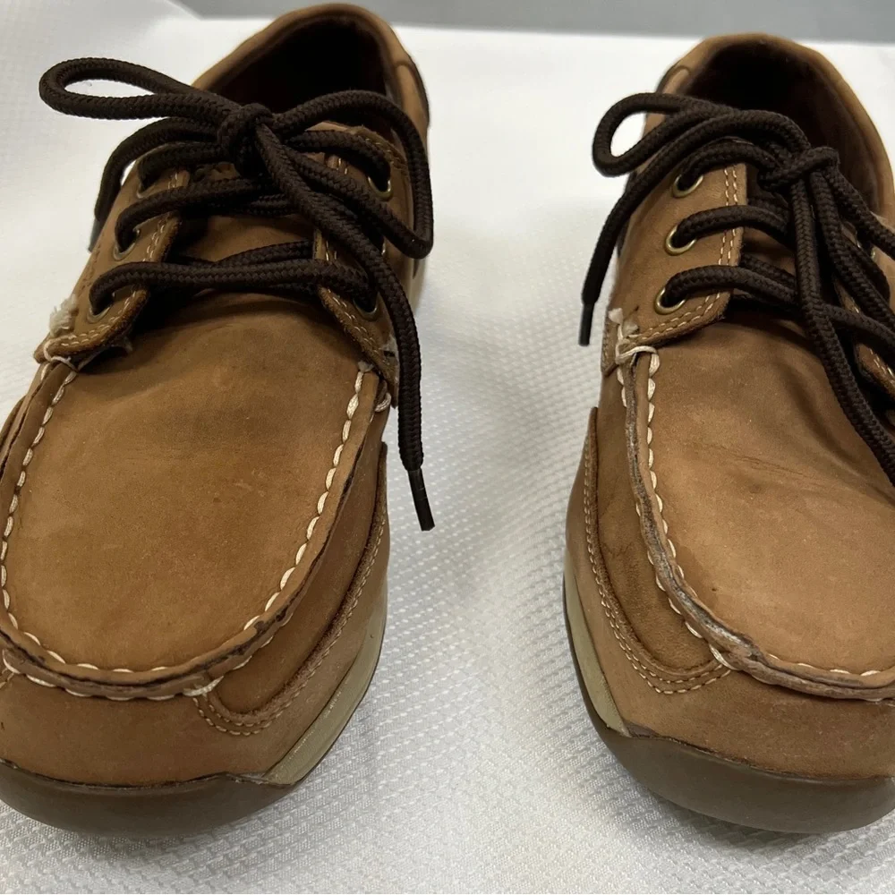 Rockport Works Tan Boat Shoes 8W